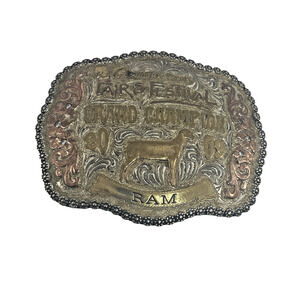 Supreme Champion Market Goat Chino CA Fair 2009 Trophy Belt Buckle
